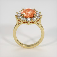 6.04 Ct. Padparadscha Sapphire Ring, 18K Yellow Gold 3