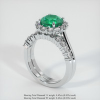 1.61 Ct. Emerald  Ring - Platinum 950
