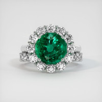 3.85 Ct. Emerald Ring, Platinum 950 1