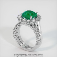 3.85 Ct. Emerald Ring, Platinum 950 2