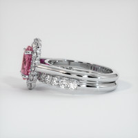 2.24 Ct. Reddish Pink Sapphire Ring, Platinum 950 4