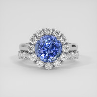 4.18 Ct. Blue Sapphire Ring, Platinum 950 1