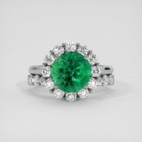 4.36 Ct. Emerald Ring, Platinum 950 1