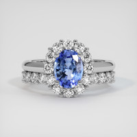 1.60 Ct. Blue Sapphire Ring, Platinum 950 1