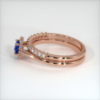 1.08 Ct. Blue Sapphire Ring, 14K Rose Gold 4