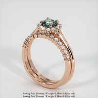 0.74 Ct. Sapphire Ring, 14K Rose Gold 2