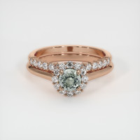 0.74 Ct. Sapphire Ring, 14K Rose Gold 1