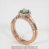 0.74 Ct. Sapphire Ring, 14K Rose Gold 2