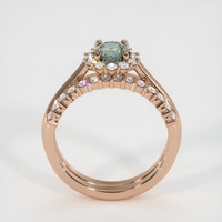 0.68 Ct. Grey Sapphire Ring, 14K Rose Gold 3