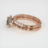 0.68 Ct. Grey Sapphire Ring, 14K Rose Gold 4