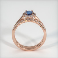 0.75 Ct. Blue Sapphire Ring, 18K Rose Gold 3