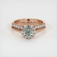 0.76 Ct. Sapphire Ring, 18K Rose Gold 1