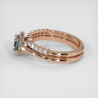 0.81 Ct. Sapphire Ring, 18K Rose Gold 4