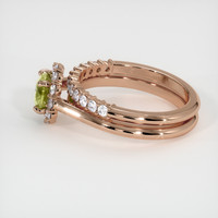 0.77 Ct. Greenish Yellow Sapphire Ring, 18K Rose Gold 4
