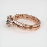 0.68 Ct. Grey Sapphire Ring, 18K Rose Gold 4