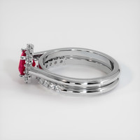 0.75 Ct. Pinkish Red Ruby Ring, 10K White Gold 4