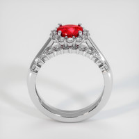 1.10 Ct. Pinkish Red Ruby Ring, 10K White Gold 3
