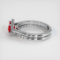 1.10 Ct. Pinkish Red Ruby Ring, 10K White Gold 4