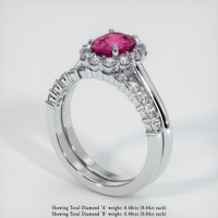 1.68 Ct. Purplish Red Ruby Ring, 10K White Gold 2