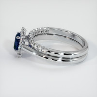 0.98 Ct. Blue Sapphire Ring, 14K White Gold 4