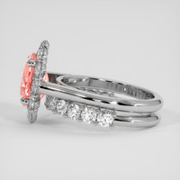 3.34 Ct. Padparadscha Sapphire Ring, 14K White Gold 4