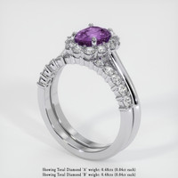 1.46 Ct. Purple Sapphire Ring, 14K White Gold 2