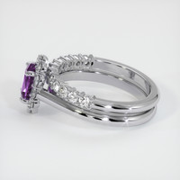 1.46 Ct. Purple Sapphire Ring, 14K White Gold 4