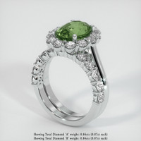 2.84 Ct. Sapphire Ring, 14K White Gold 2