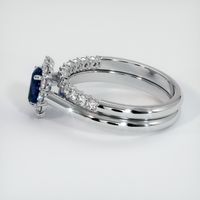 0.98 Ct. Sapphire Ring, 18K White Gold 4