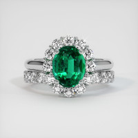1.84 Ct. Emerald Ring, 18K White Gold 1