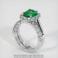 1.84 Ct. Emerald Ring, 18K White Gold 2