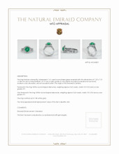 Emerald Ring 1.61 Ct., 18K White Gold Appraisal