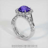 3.51 Ct. Gemstone Ring, 18K White Gold 2