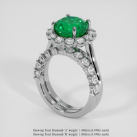 4.36 Ct. Emerald Ring, 18K White Gold 2