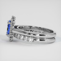 1.60 Ct. Blue Sapphire Ring, 18K White Gold 4