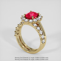 2.26 Ct. Ruby Ring, 10K Yellow Gold 2