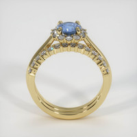0.75 Ct. Blue Sapphire Ring, 14K Yellow Gold 3