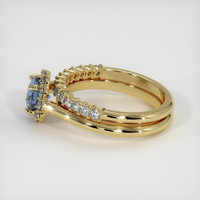 0.75 Ct. Blue Sapphire Ring, 14K Yellow Gold 4