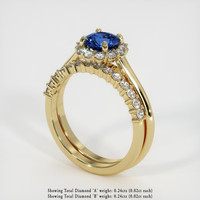 1.04 Ct. Blue Sapphire Ring, 14K Yellow Gold 2