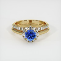 0.96 Ct. Sapphire Ring, 14K Yellow Gold 1