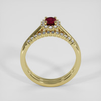 0.41 Ct. Ruby Ring, 14K Yellow Gold 3