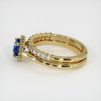1.04 Ct. Blue Sapphire Ring, 18K Yellow Gold 4