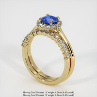 1.08 Ct. Blue Sapphire Ring, 18K Yellow Gold 2