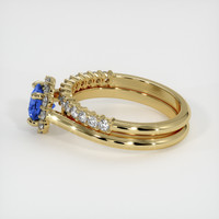 1.08 Ct. Blue Sapphire Ring, 18K Yellow Gold 4