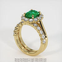 1.84 Ct. Emerald Ring, 18K Yellow Gold 2