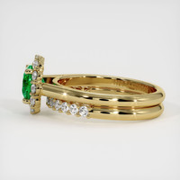 0.95 Ct. Emerald   Ring, 18K Yellow Gold 4