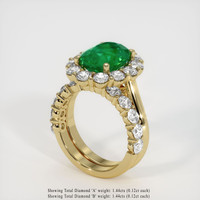 3.62 Ct. Emerald Ring, 18K Yellow Gold 2