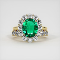 2.29 Ct. Emerald Ring, 18K Yellow Gold 1