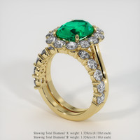 2.29 Ct. Emerald Ring, 18K Yellow Gold 2