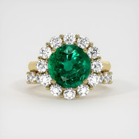 3.85 Ct. Emerald Ring, 18K Yellow Gold 1